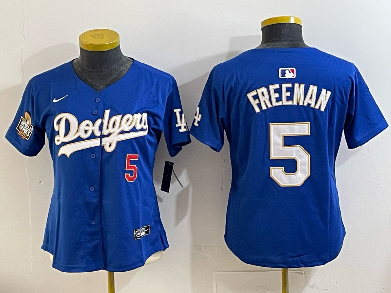 Youth Los Angeles Dodgers 5 Freeman blue Nike NFL 2025 jersey 002